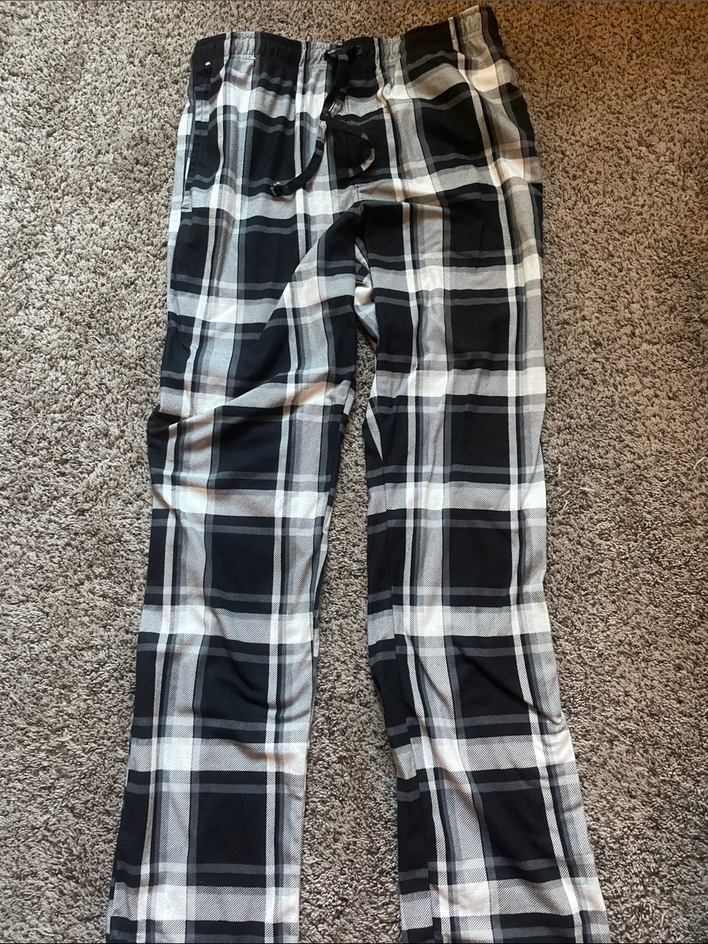 Chaps Black and Red Trim Plaid Lounge Pants